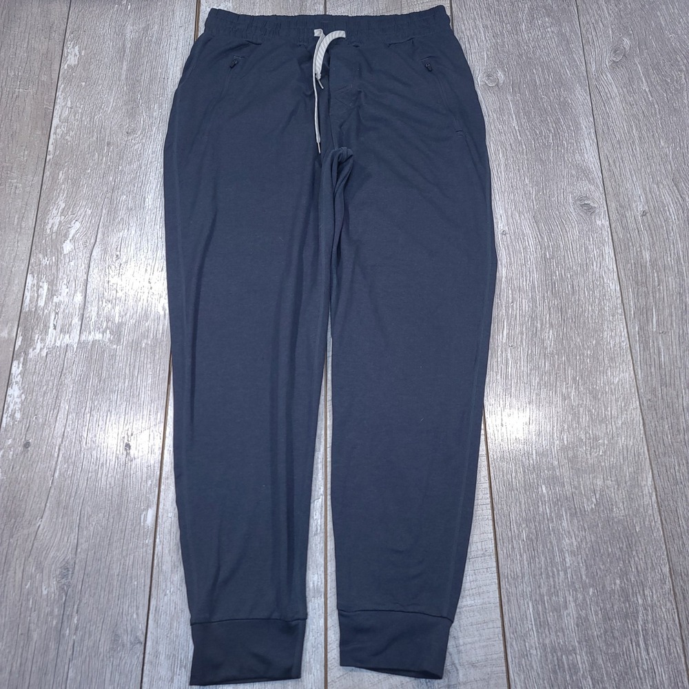 Vuori Ponto Performance Joggers Men Large Navy Blue V438 Tapered Sweatpants